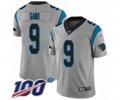 Men's Carolina Panthers #9 Graham Gano Silver Inverted Legend Limited 100th Season Football Jersey