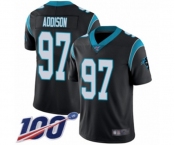 Men's Carolina Panthers #97 Mario Addison Black Team Color Vapor Untouchable Limited Player 100th Season Football Jersey