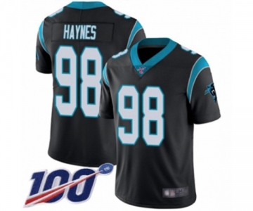 Men's Carolina Panthers #98 Marquis Haynes Black Team Color Vapor Untouchable Limited Player 100th Season Football Jersey