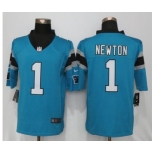 Men's Nike Carolina Panthers #1 Cam Newton Blue Limited Jerseys