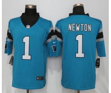 Men's Nike Carolina Panthers #1 Cam Newton Blue Limited Jerseys