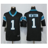 Men's Nike Carolina Panthers #1 Cam Newton Limited Black Team Color NFL Jersey