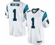 Men's Nike Carolina Panthers #1 Cam Newton Limited White NFL Jersey