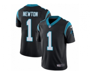 Men's Nike Carolina Panthers #1 Cam Newton Vapor Untouchable Limited Black Team Color NFL Jersey