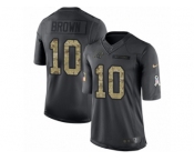 Men's Nike Carolina Panthers #10 Corey Brown Limited Black 2016 Salute to Service NFL Jersey