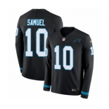 Men's Nike Carolina Panthers #10 Curtis Samuel Limited Black Therma Long Sleeve NFL Jersey