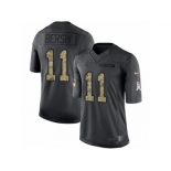 Men's Nike Carolina Panthers #11 Brenton Bersin Limited Black 2016 Salute to Service NFL Jersey