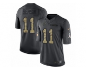 Men's Nike Carolina Panthers #11 Brenton Bersin Limited Black 2016 Salute to Service NFL Jersey