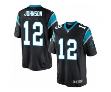 Men's Nike Carolina Panthers #12 Charles Johnson Limited Black Team Color NFL Jersey