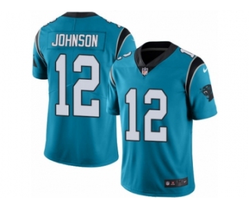 Men's Nike Carolina Panthers #12 Charles Johnson Limited Blue Rush NFL Jersey