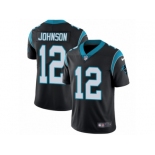 Men's Nike Carolina Panthers #12 Charles Johnson Vapor Untouchable Limited Black Team Color NFL Jersey