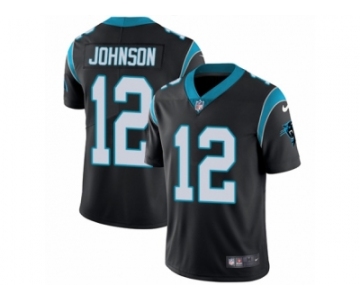 Men's Nike Carolina Panthers #12 Charles Johnson Vapor Untouchable Limited Black Team Color NFL Jersey