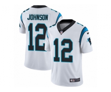 Men's Nike Carolina Panthers #12 Charles Johnson Vapor Untouchable Limited White NFL Jersey