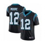 Men's Nike Carolina Panthers #12 DJ Moore Black Team Color Vapor Untouchable Limited Player NFL Jersey