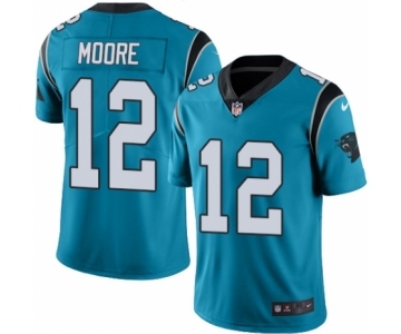 Men's Nike Carolina Panthers #12 DJ Moore Limited Blue Rush Vapor Untouchable NFL Jersey