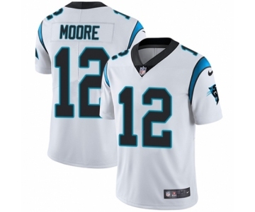 Men's Nike Carolina Panthers #12 DJ Moore White Vapor Untouchable Limited Player NFL Jersey