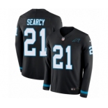 Men's Nike Carolina Panthers #21 Da'Norris Searcy Limited Black Therma Long Sleeve NFL Jersey