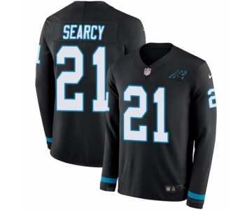 Men's Nike Carolina Panthers #21 Da'Norris Searcy Limited Black Therma Long Sleeve NFL Jersey