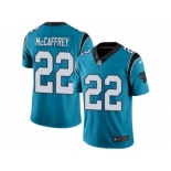 Men's Nike Carolina Panthers #22 Christian McCaffrey Limited Blue Rush NFL Jersey