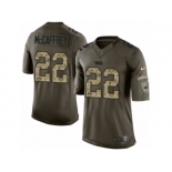 Men's Nike Carolina Panthers #22 Christian McCaffrey Limited Green Salute to Service NFL Jersey