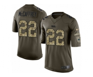 Men's Nike Carolina Panthers #22 Christian McCaffrey Limited Green Salute to Service NFL Jersey