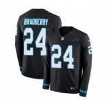 Men's Nike Carolina Panthers #24 James Bradberry Limited Black Therma Long Sleeve NFL Jersey