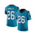 Men's Nike Carolina Panthers #26 Daryl Worley Limited Blue Rush NFL Jersey