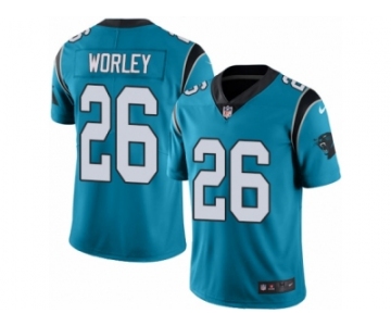 Men's Nike Carolina Panthers #26 Daryl Worley Limited Blue Rush NFL Jersey