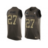 Men's Nike Carolina Panthers #27 Mike Adams Limited Green Salute to Service Tank Top NFL Jersey