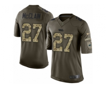 Men's Nike Carolina Panthers #27 Robert McClain Limited Green Salute to Service NFL Jersey