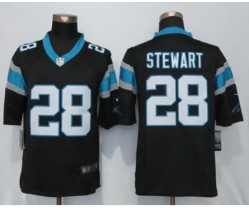 Men's Nike Carolina Panthers #28 Jonathan Stewart Limited Black Team Color NFL Jersey