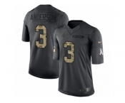 Men's Nike Carolina Panthers #3 Derek Anderson Limited Black 2016 Salute to Service NFL Jersey