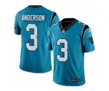 Men's Nike Carolina Panthers #3 Derek Anderson Limited Blue Rush NFL Jersey