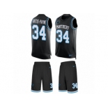 Men's Nike Carolina Panthers #34 Cameron Artis-Payne Limited Black Tank Top Suit NFL Jersey