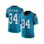 Men's Nike Carolina Panthers #34 Cameron Artis-Payne Limited Blue Rush NFL Jersey