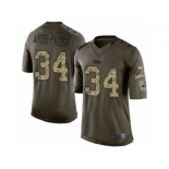 Men's Nike Carolina Panthers #34 Cameron Artis-Payne Limited Green Salute to Service NFL Jersey