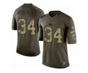 Men's Nike Carolina Panthers #34 Cameron Artis-Payne Limited Green Salute to Service NFL Jersey