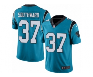 Men's Nike Carolina Panthers #37 Dezmen Southward Limited Blue Rush NFL Jersey