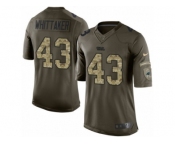 Men's Nike Carolina Panthers #43 Fozzy Whittaker Limited Green Salute to Service NFL Jersey