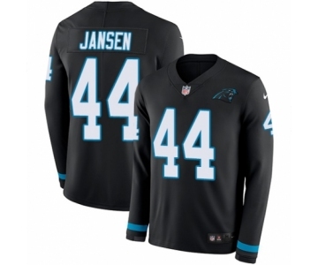 Men's Nike Carolina Panthers #44 J.J. Jansen Limited Black Therma Long Sleeve NFL Jersey