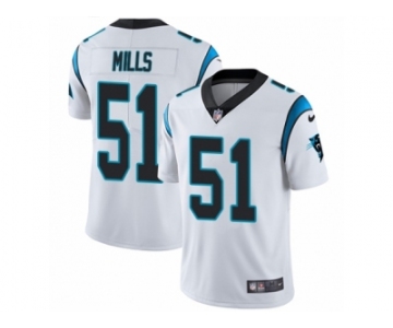 Men's Nike Carolina Panthers #51 Sam Mills Vapor Untouchable Limited White NFL Jersey