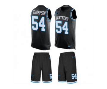 Men's Nike Carolina Panthers #54 Shaq Thompson Limited Black Tank Top Suit NFL Jersey