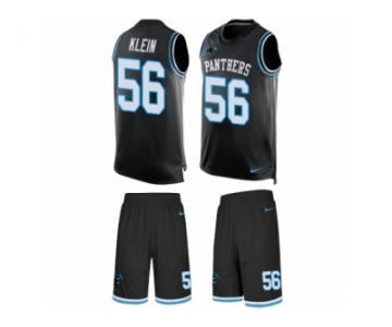 Men's Nike Carolina Panthers #56 A.J. Klein Limited Black Tank Top Suit NFL Jersey