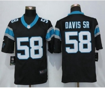 Men's Nike Carolina Panthers #58 Thomas Davis Black Limited Jerseys