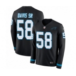 Men's Nike Carolina Panthers #58 Thomas Davis Limited Black Therma Long Sleeve NFL Jersey