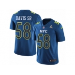 Men's Nike Carolina Panthers #58 Thomas Davis Limited Blue 2017 Pro Bowl NFL Jersey