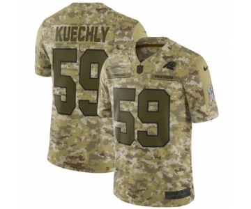 Men's Nike Carolina Panthers #59 Luke Kuechly Limited Camo 2018 Salute to Service NFL Jersey