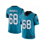 Men's Nike Carolina Panthers #68 Andrew Norwell Limited Blue Rush NFL Jersey