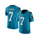 Men's Nike Carolina Panthers #7 Harrison Butker Limited Blue Rush NFL Jersey