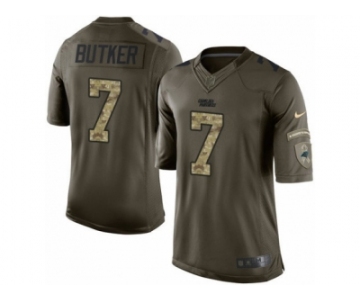 Men's Nike Carolina Panthers #7 Harrison Butker Limited Green Salute to Service NFL Jersey